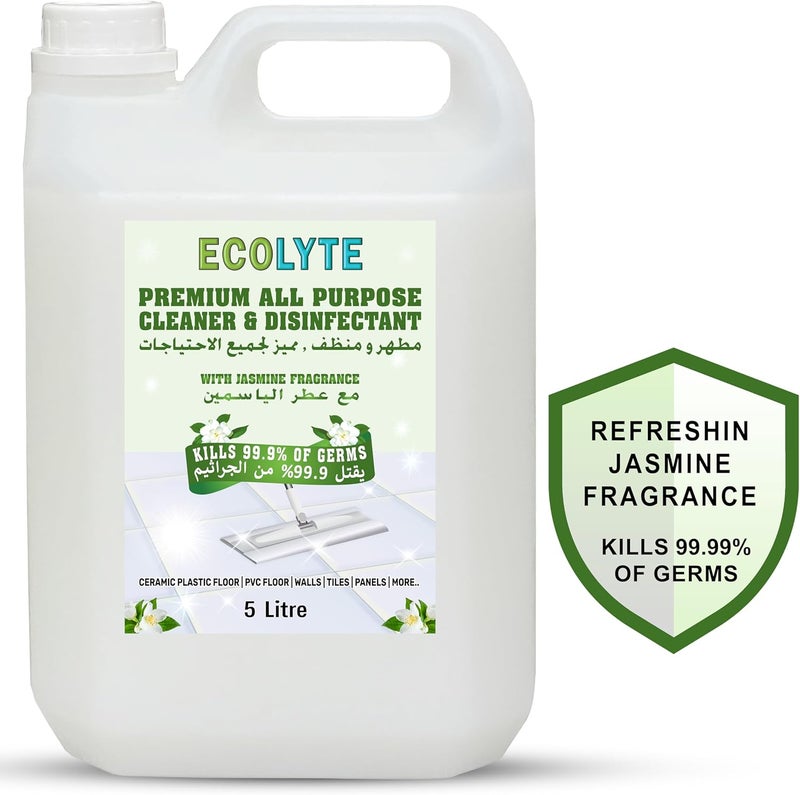 ECOLYTE+ Premium All Purpose Cleaner & Disinfectant - Jasmine Scent, 5L - Image 2